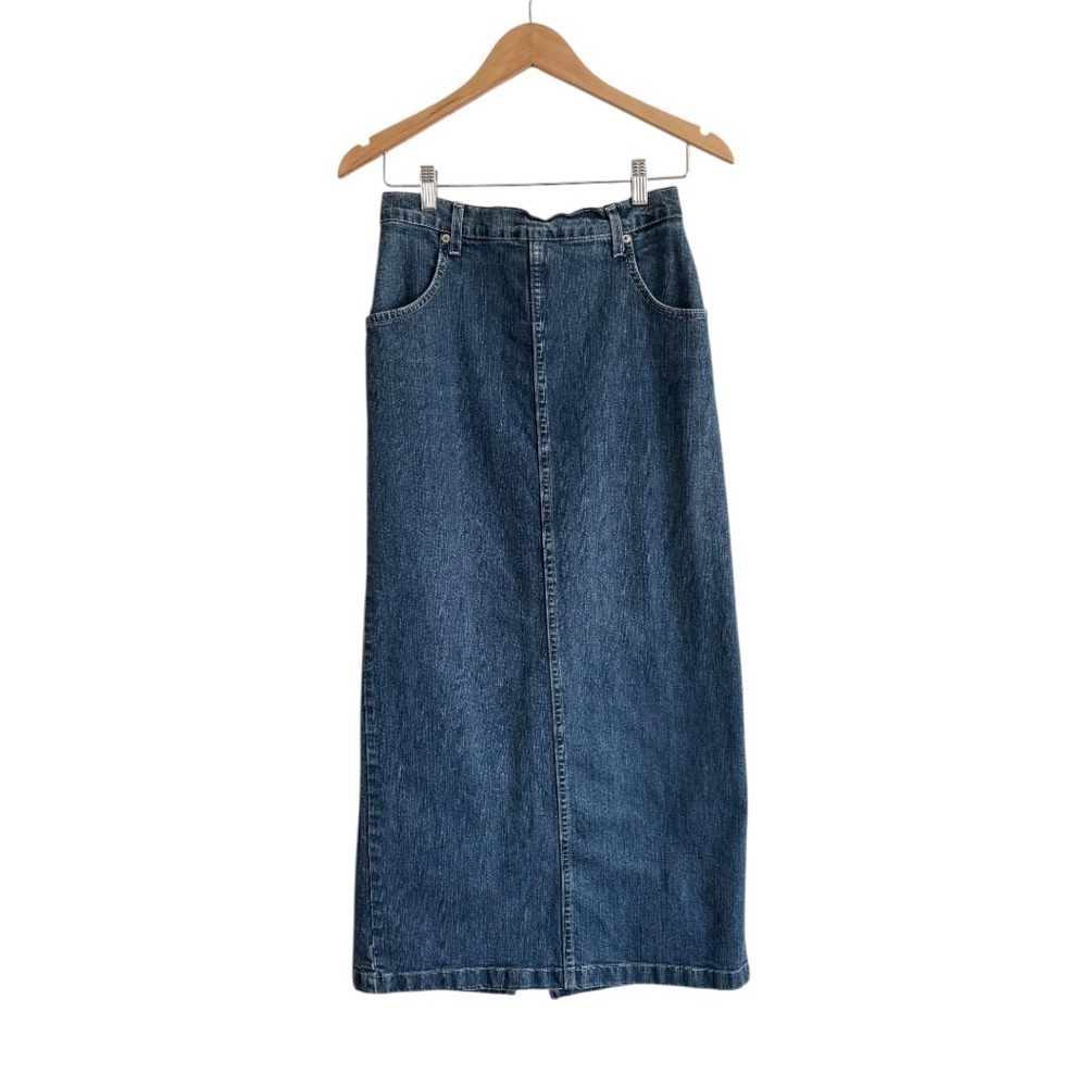Vintage Classic Denim Maxi Skirt